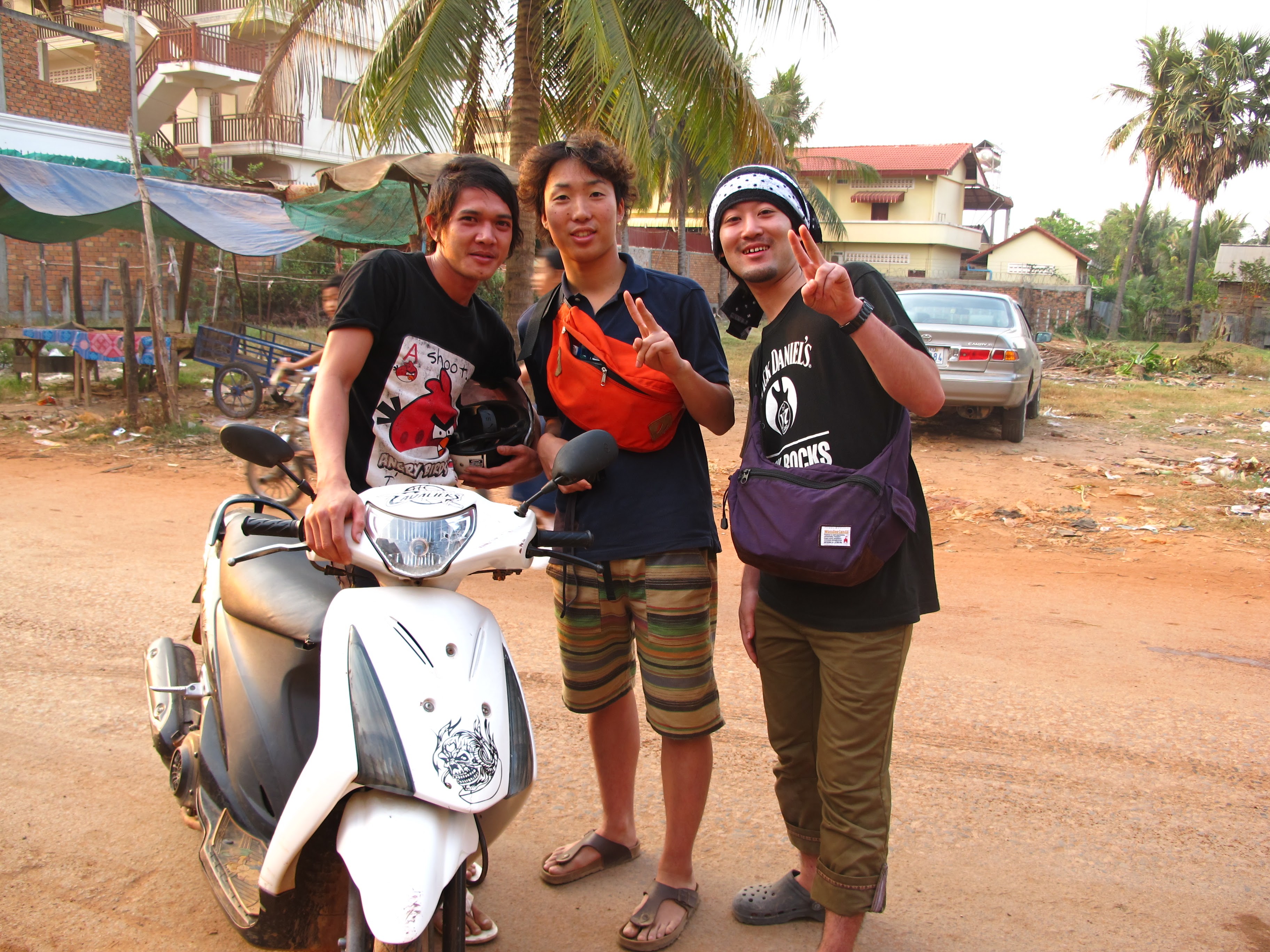 カンボジア　バイク